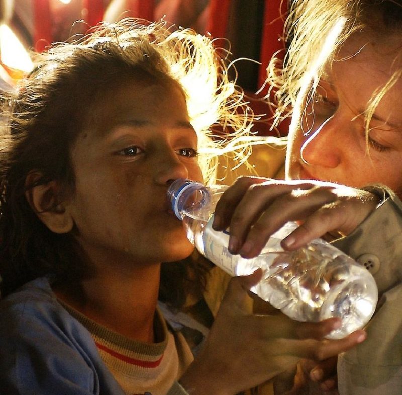 FRP dome shelter providing warmth to children