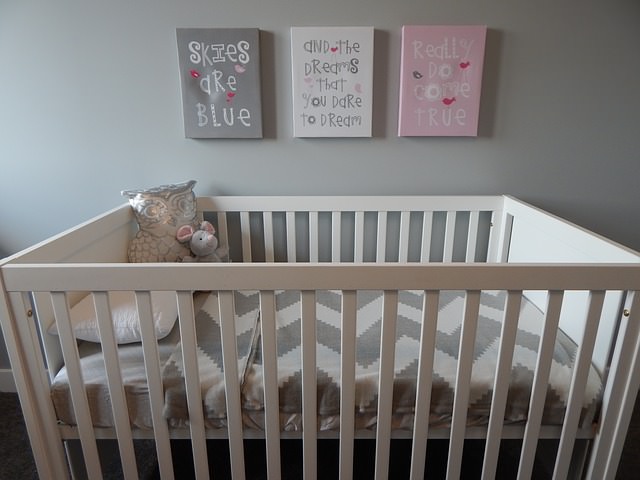 Bedroom painted cadet blue