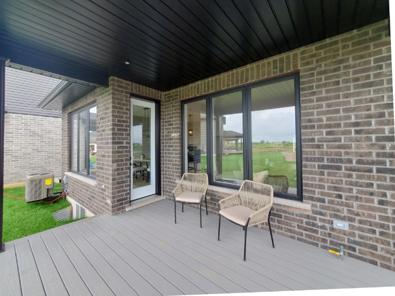 Front porch of new house